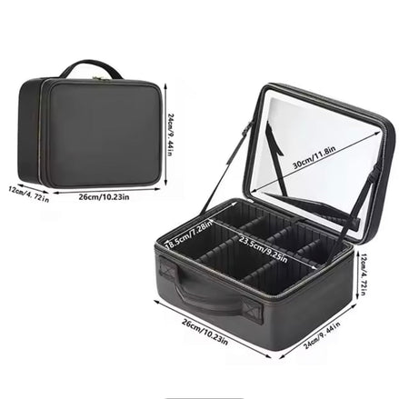 vanity organizer with led mirror image 5