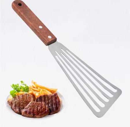 non slip stainless steel frying spatula image 2