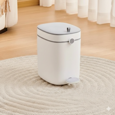 12l foot pedal trash can with lid image 2
