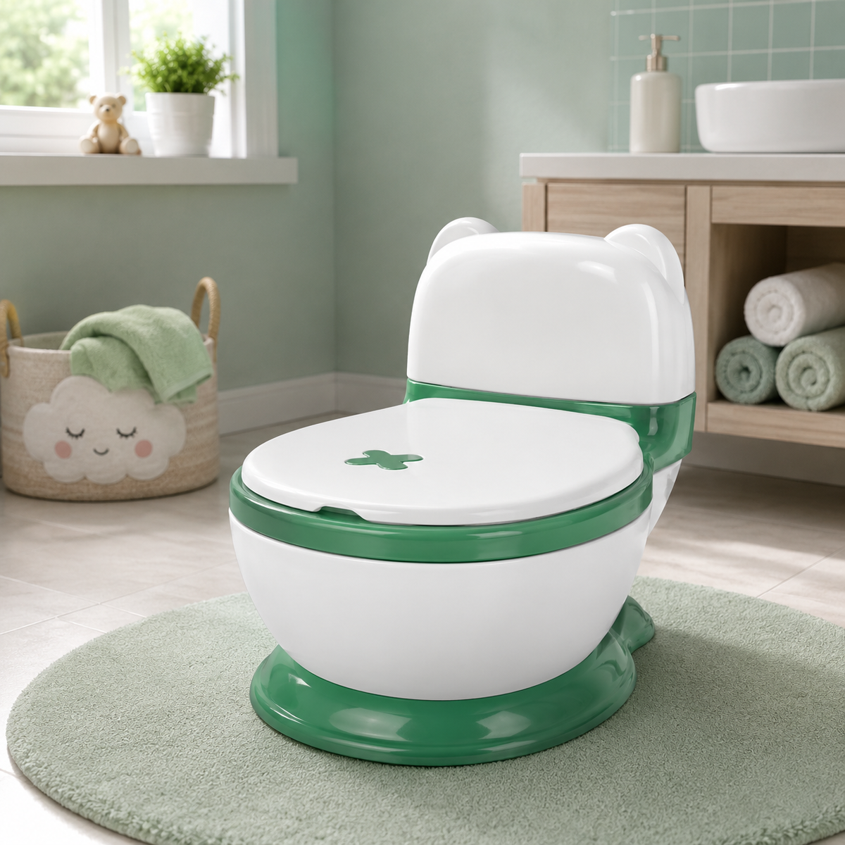 Foldable Baby Potty Training Seat - Green