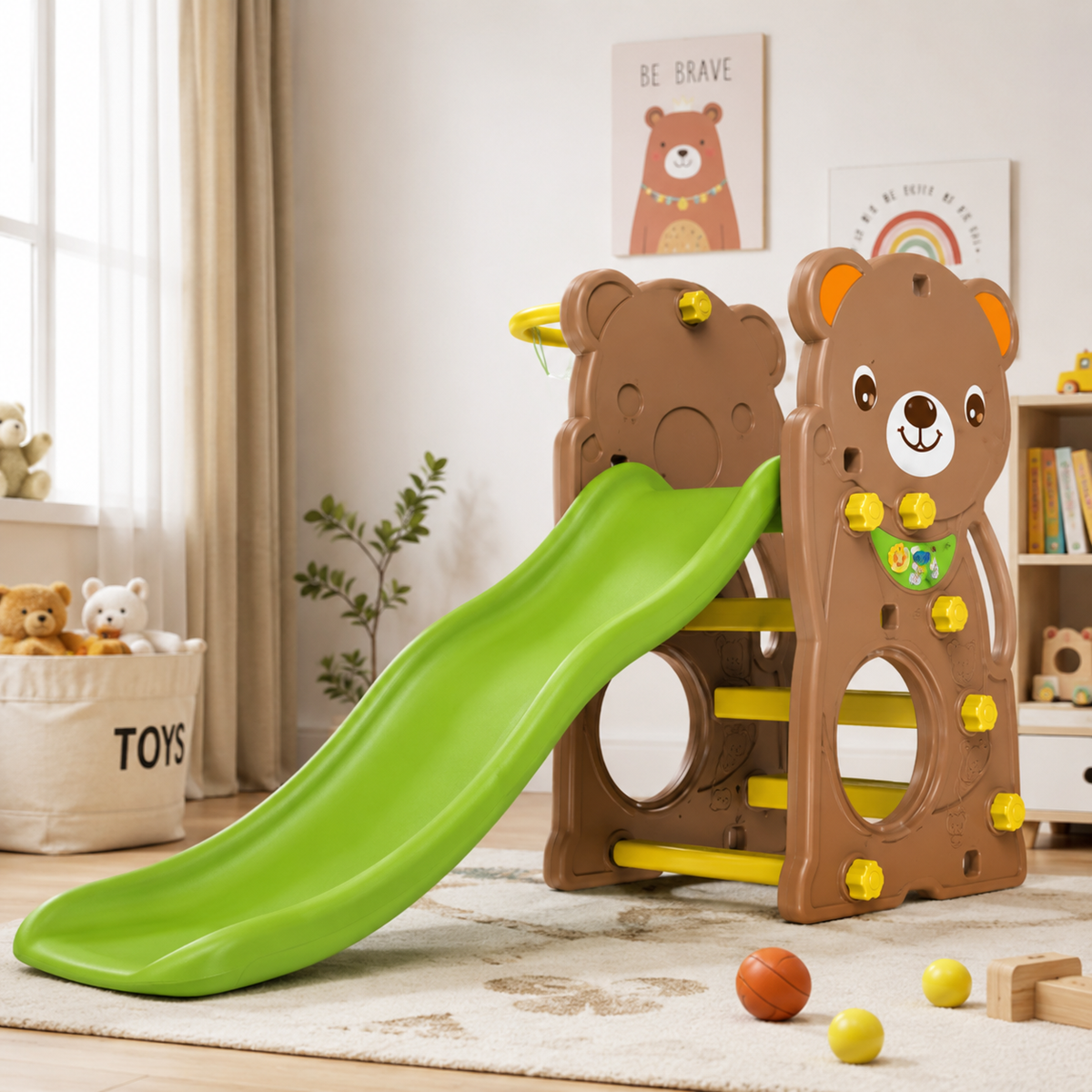 Teddy Bear Kids Single Slide Playset