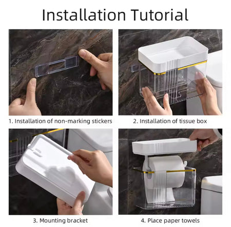 punch free toilet paper holder image 2