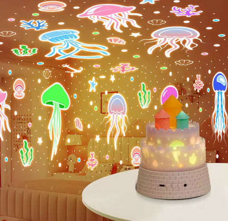 kids unicorn castle projector lamp image 3