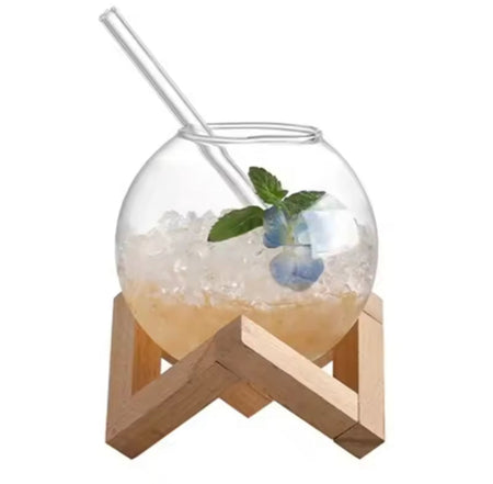 round unique design ball shape glass cup image 8