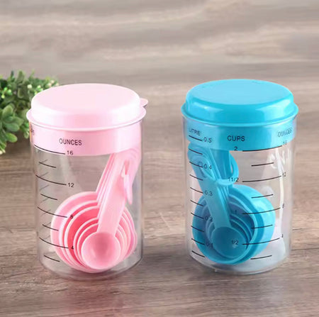 mini measuring cup set with spoons main image