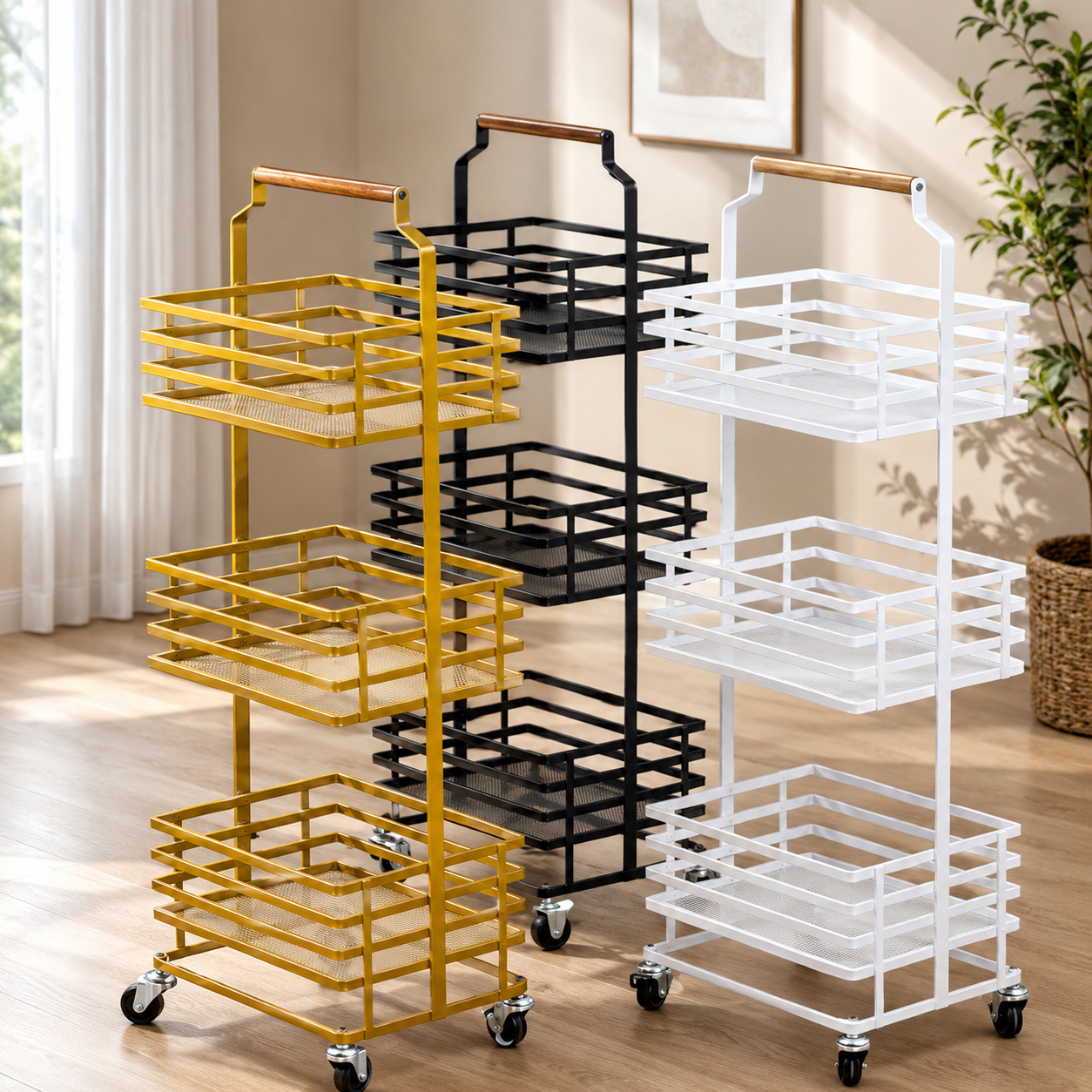 3 tier metal storage rack main image