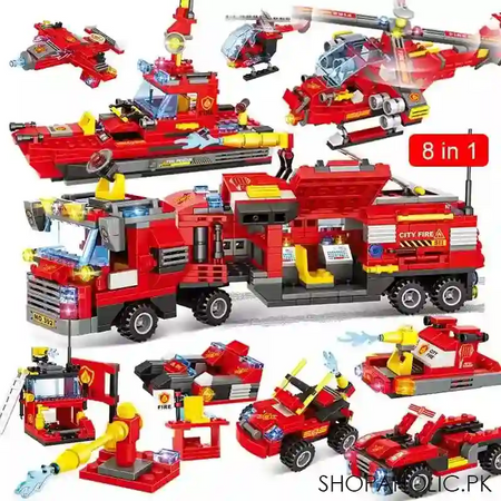 8 in 1 city command vehicle model building  blocks image2