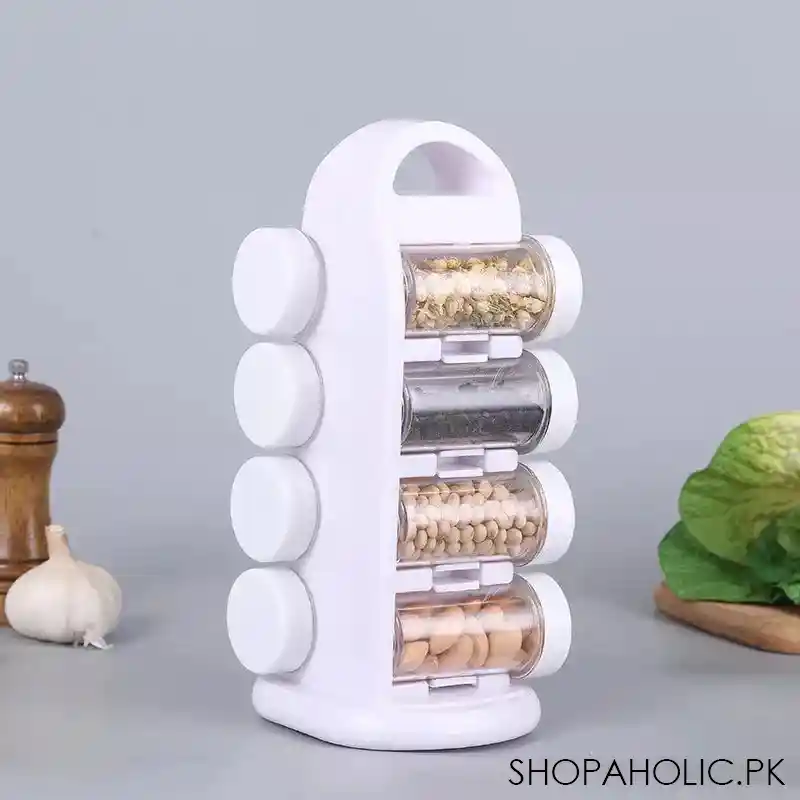 8 pcs revolving spice rack image3