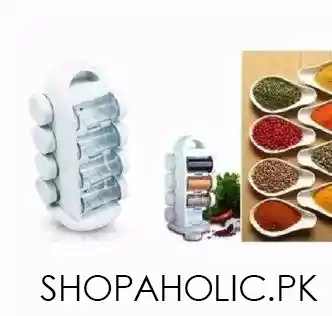 8 pcs revolving spice rack image4
