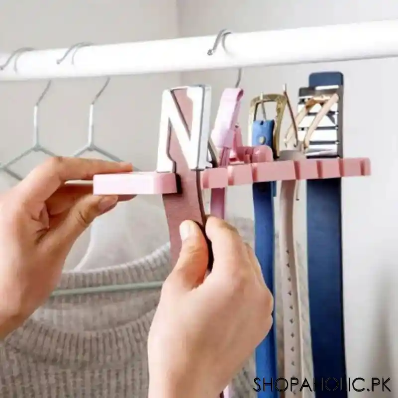 8 slots belt & tie hanger image3