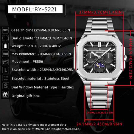 BENYAR 5221 Chronograph - Modern Style Edition Image 2