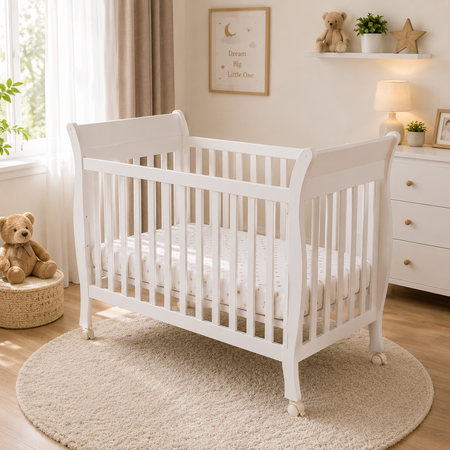 Foldable Wooden Baby Crib