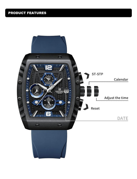 Naviforce NF 8025 Square Edition For Men image 4