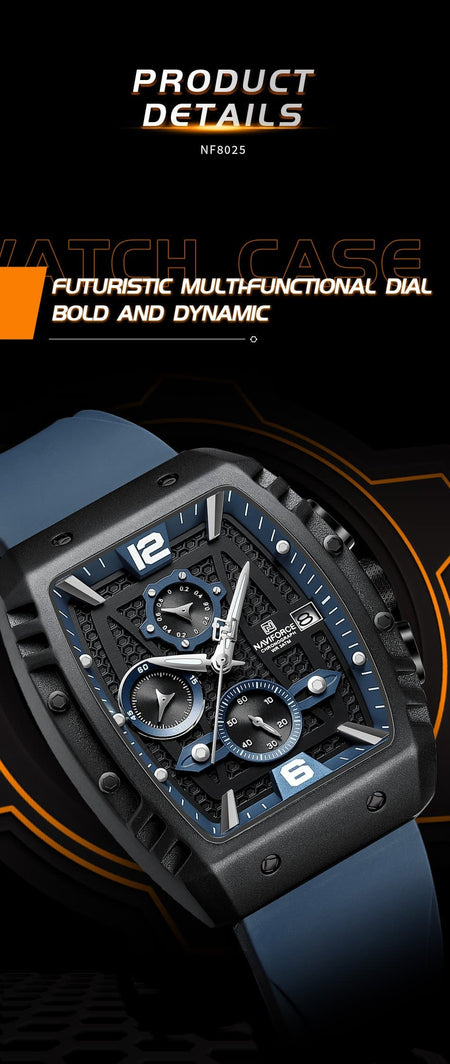Naviforce NF 8025 Square Edition For Men image 8