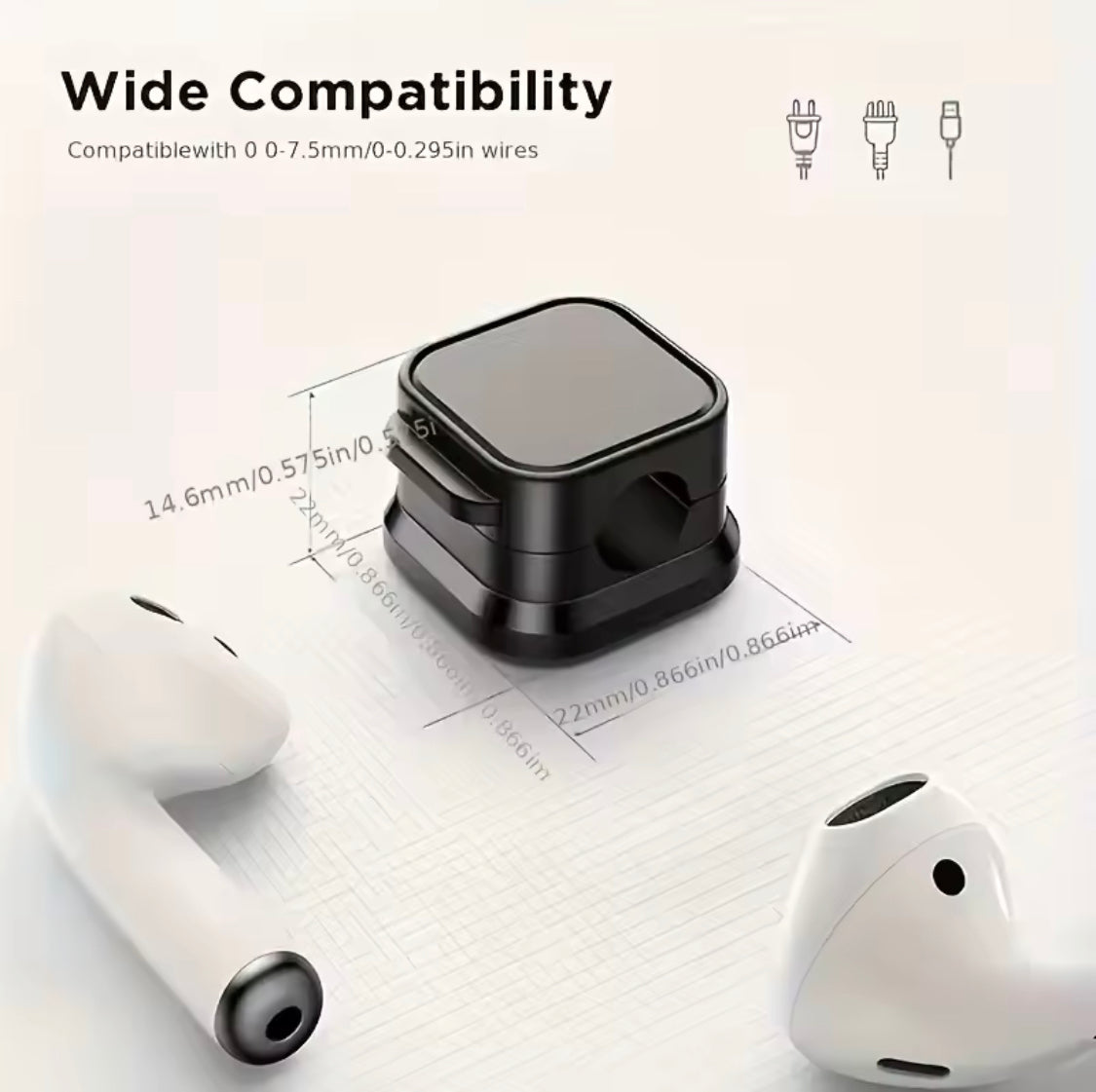 set of 6 magnetic cable holder image 5