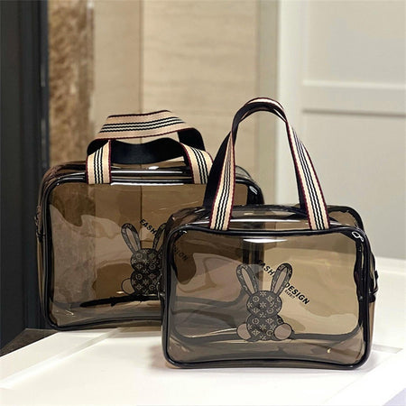set of 3 transparent bear cosmetic pouch image 5