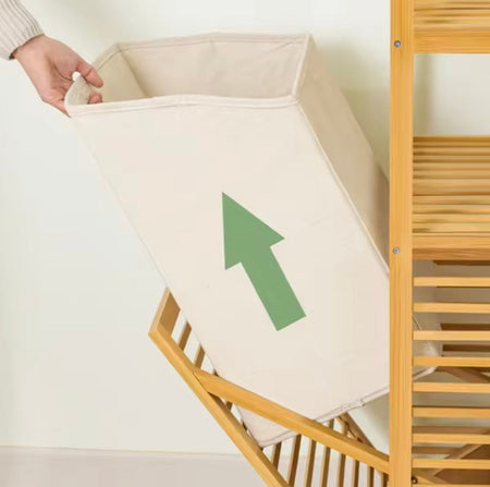 laundry hamper with shelf image 2
