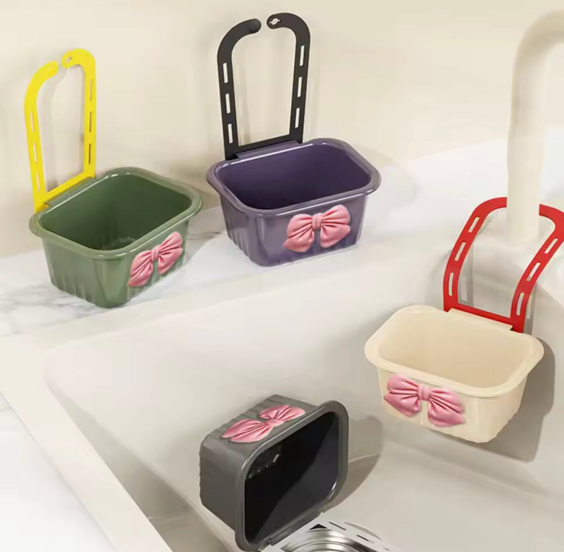 creative bow sink hanging strainer basket main image