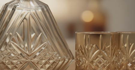 7pcs diamond cut glassware image 3