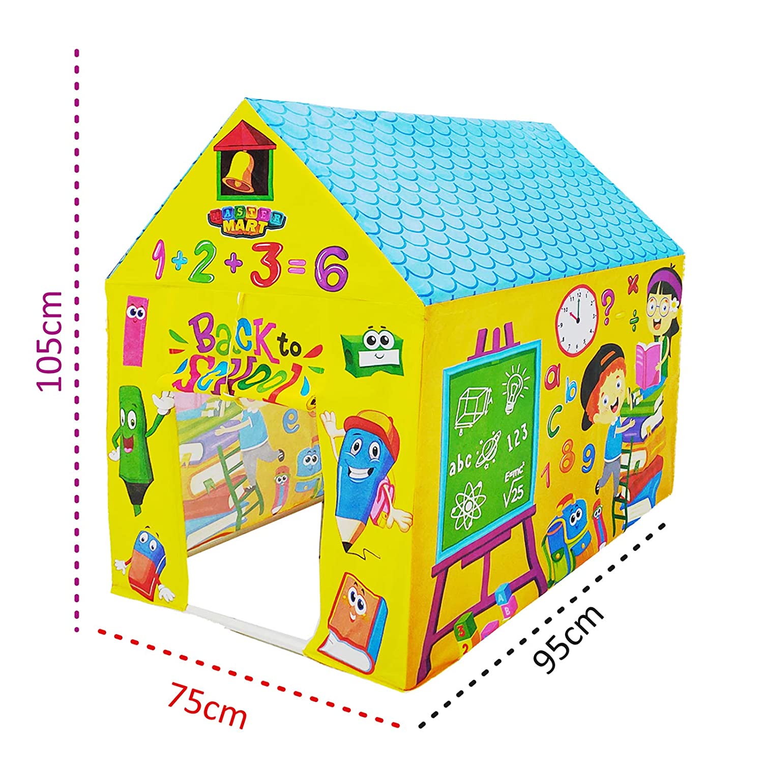 Back To School Tent House for Kids Yellow