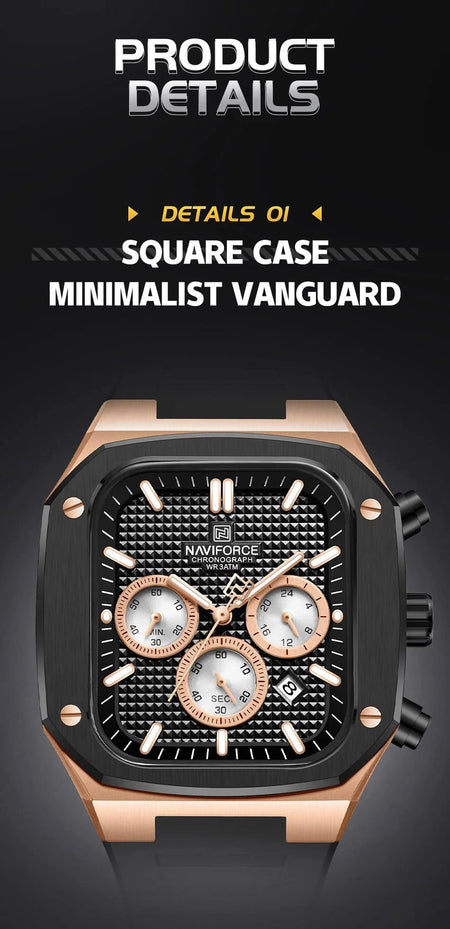 Naviforce NF-8037 Square Chronograph Edition image 11