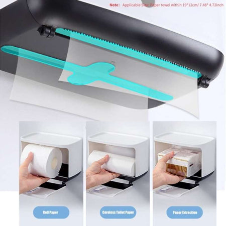 wall mounted toilet roll holder with storage shelf image 5