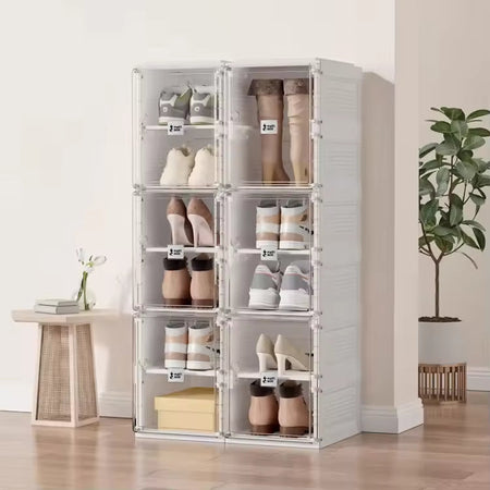 2 layer foldable shoe cabinet image 3