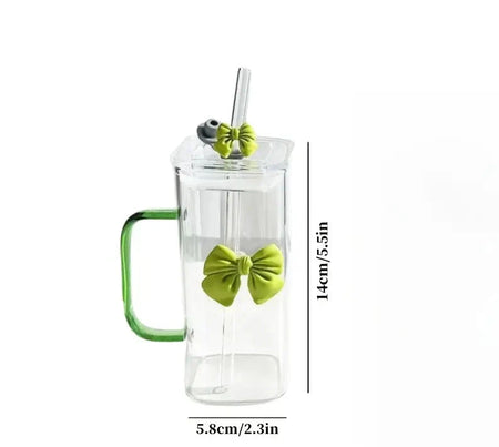 450ml bow glass with lid and straw image 5