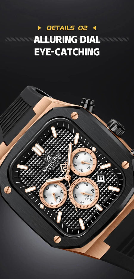 Naviforce NF-8037 Square Chronograph Edition image 12