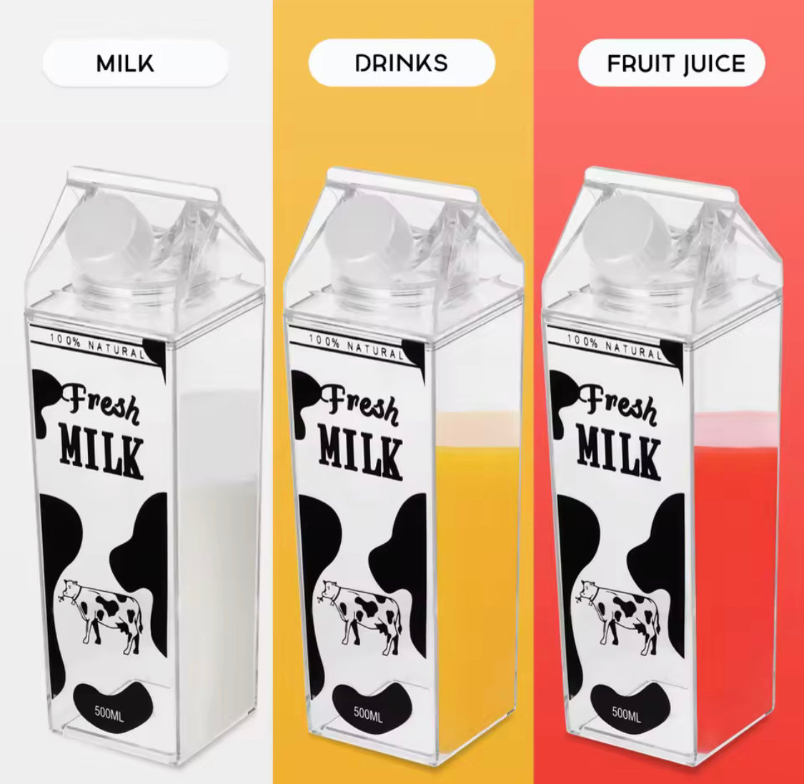 Creative Milk Box Style Water Bottle - image 2