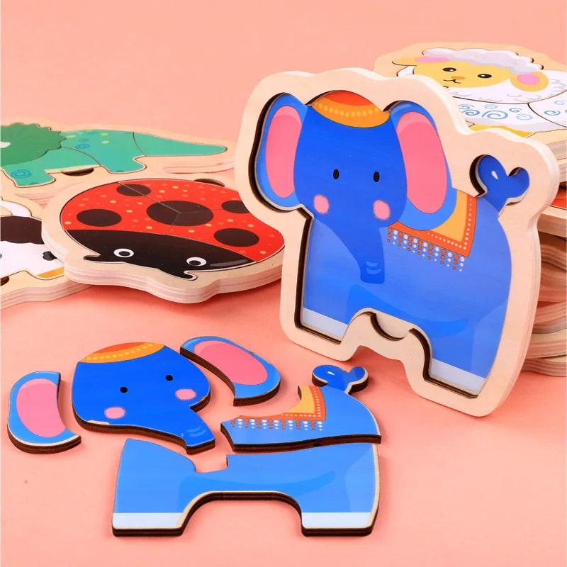 Colorful Wooden 3D Puzzle - image 1