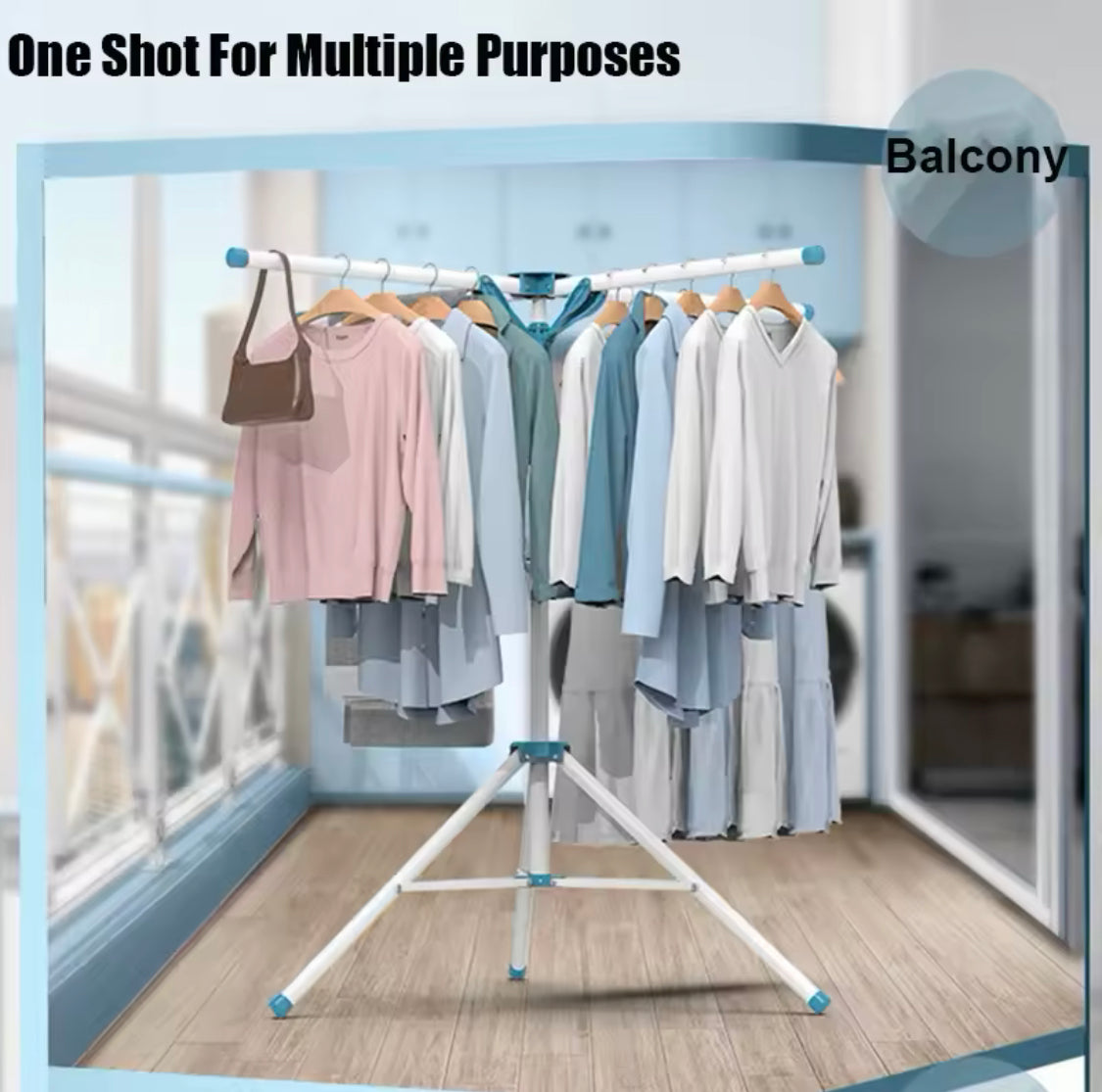 Standing Rack Indoor Garment Clothes - image 4