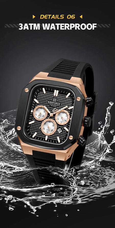 Naviforce NF-8037 Square Chronograph Edition image 15