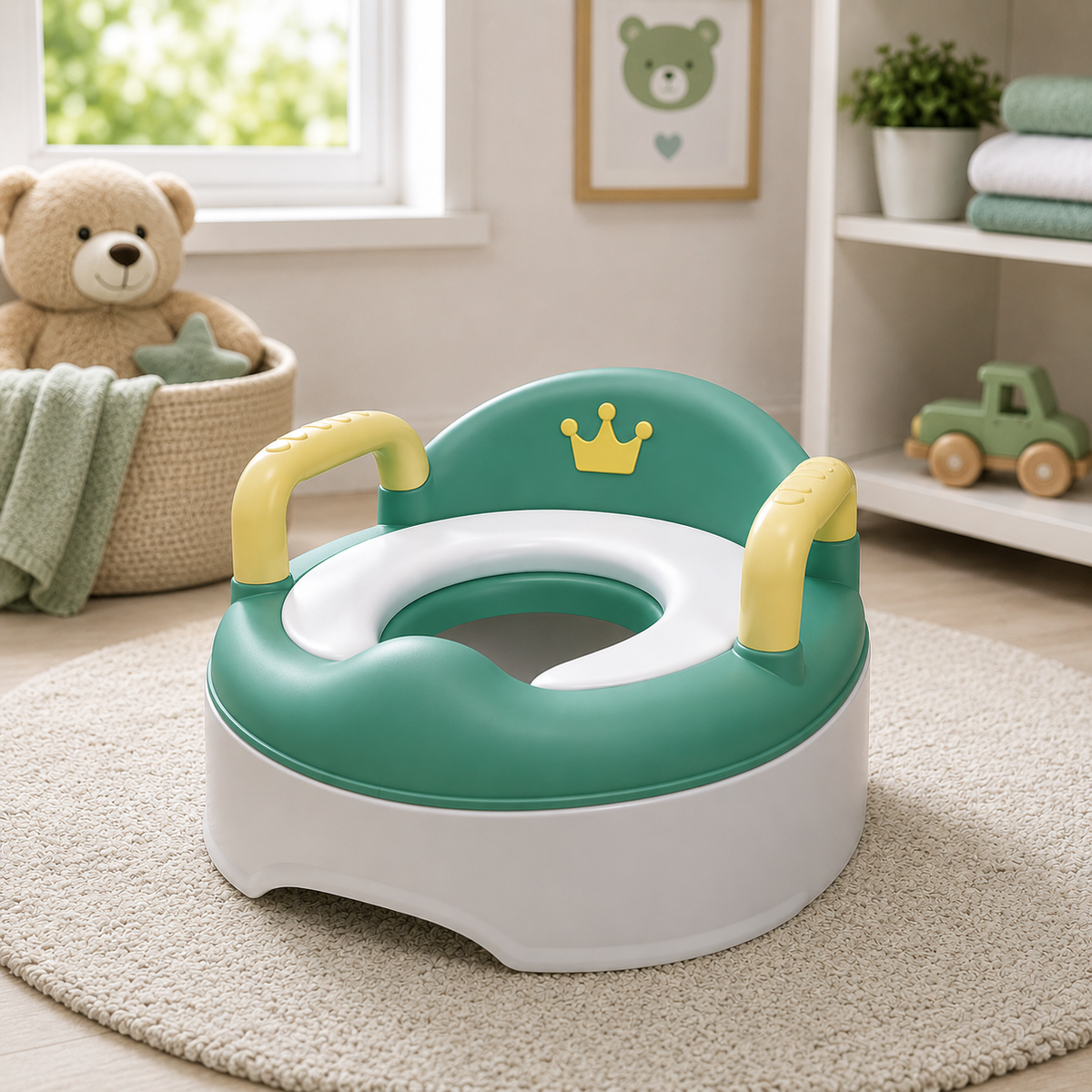 Commode Cover Potty Seat - Green