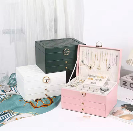 retro design three layer jewelry box main image