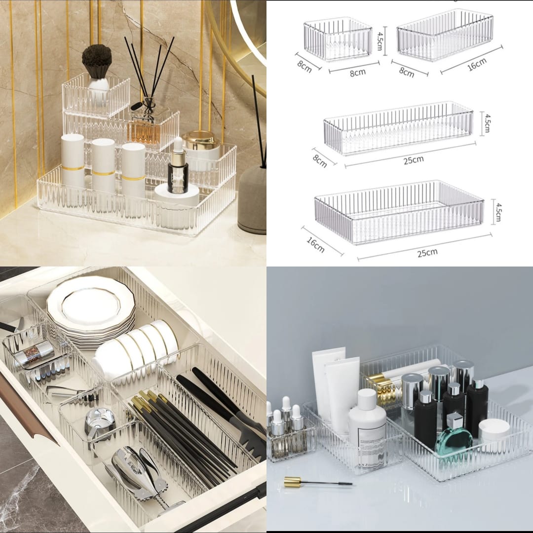 4pcs Acrylic Desk Drawer Organizers Set - image 5