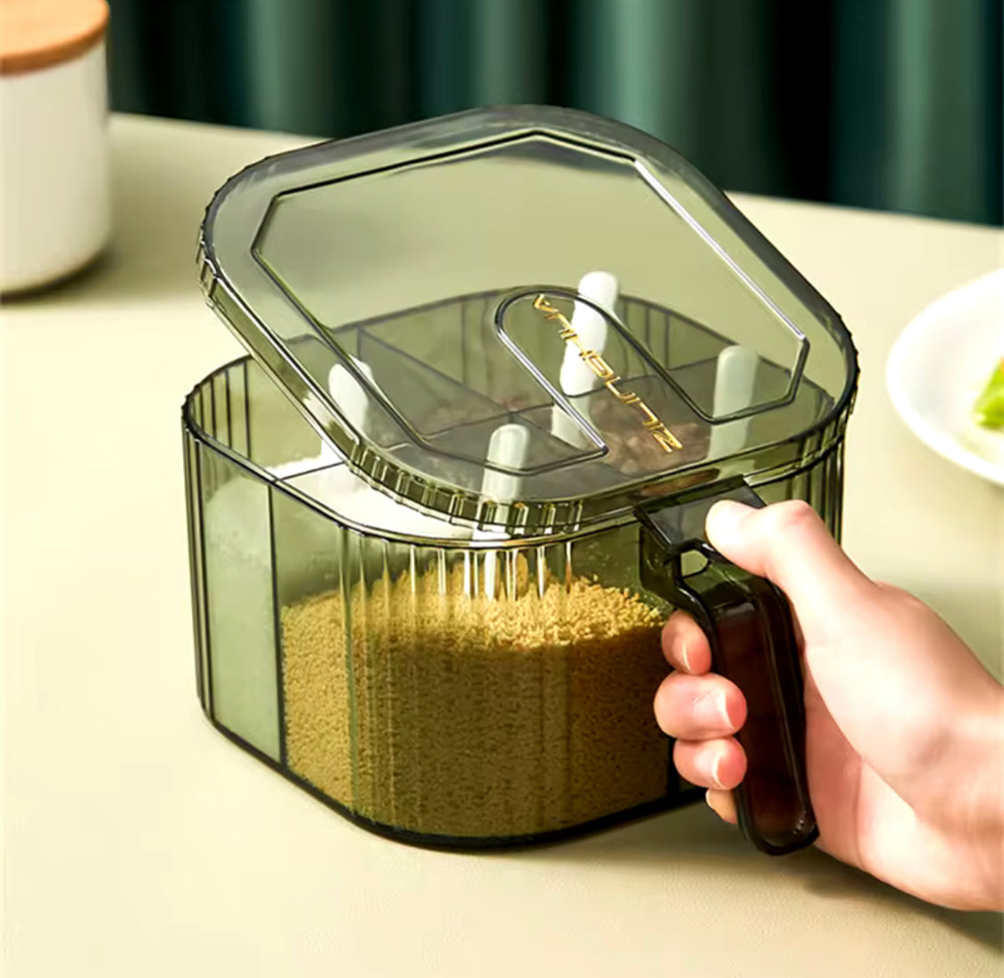 Four Compartment Seasoning Spice Box - image 5