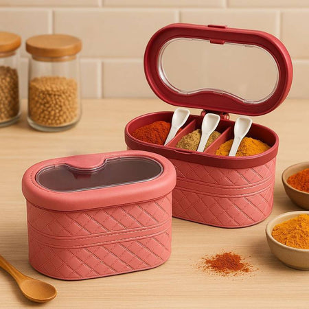 3 compartment spice jar box main image