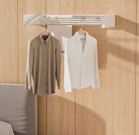 wall mounted foldable clothes rack image 2
