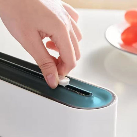 food wrap dispenser cutter with suction bottoms image 5
