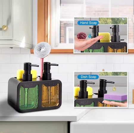 4 in 1 manual press liquid dish and hand soap dispenser image 4