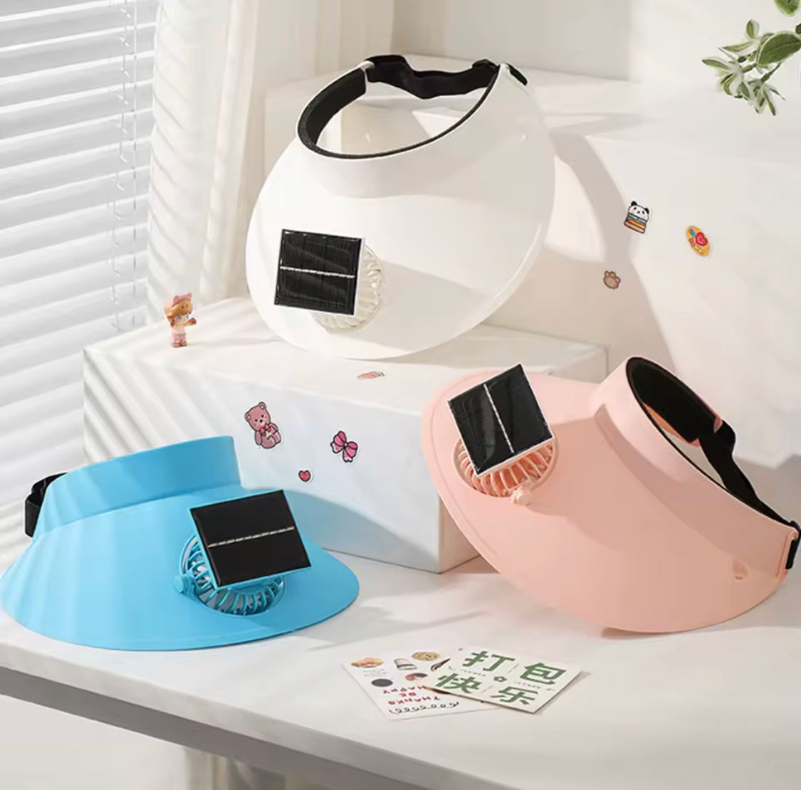 solar powered cooling hat main image