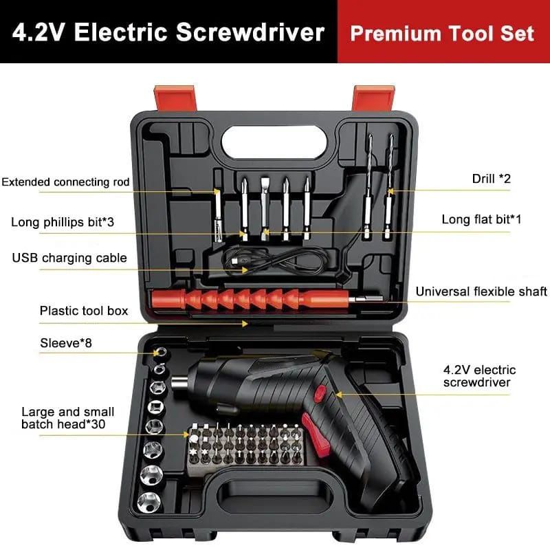 Rechargeable Cordless Screwdriver Tool Set - image 9