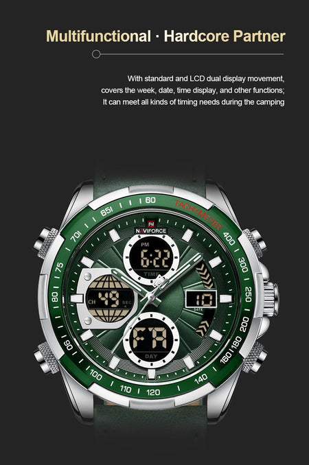 Overfly 9197 Naviforce Analog-Digital Dual Time Chronograph Watch image 9