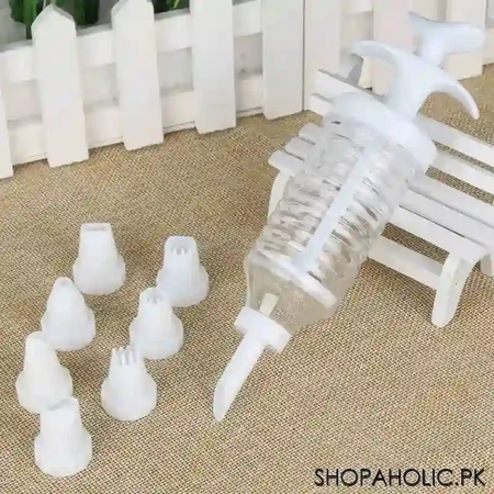 8pcs/pack nozzle cake syringe cupcake decorating icing piping gun set image6