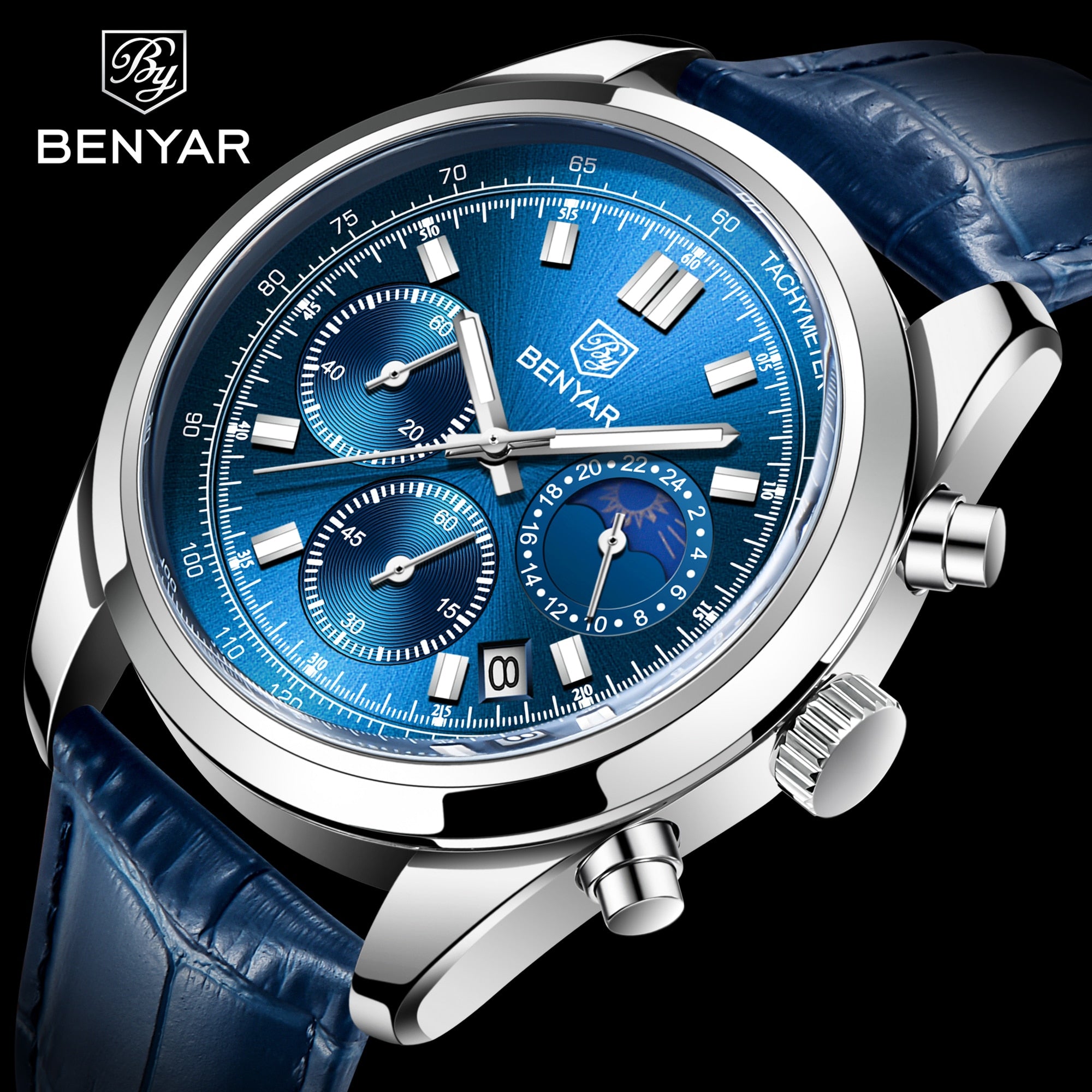 Benyar BY-5193 Mond Gesicht Chronograph Series main image