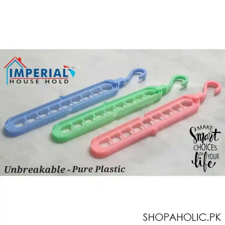 9 hole multi port 360 rotation folding unbreakable pure plastic hanger main image