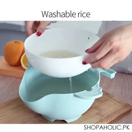 9 in 1 multifunctional vegetable slicer with grater colander drainer basket image4