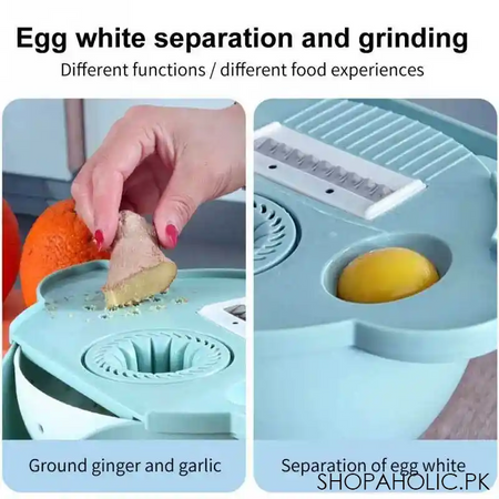9 in 1 multifunctional vegetable slicer with grater colander drainer basket image5