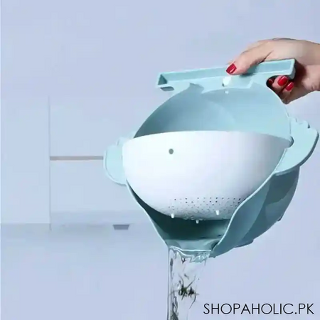 9 in 1 multifunctional vegetable slicer with grater colander drainer basket image7